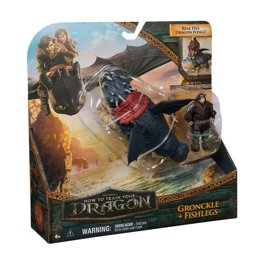 Набір фігурок Spin Master Dragons Як приборкати дракона Громила Гронкла та вершник Рибоніга, від 4 років (SM66663/6074006)